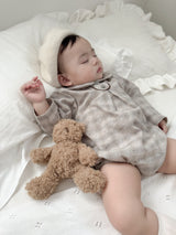 Leandre check rompers