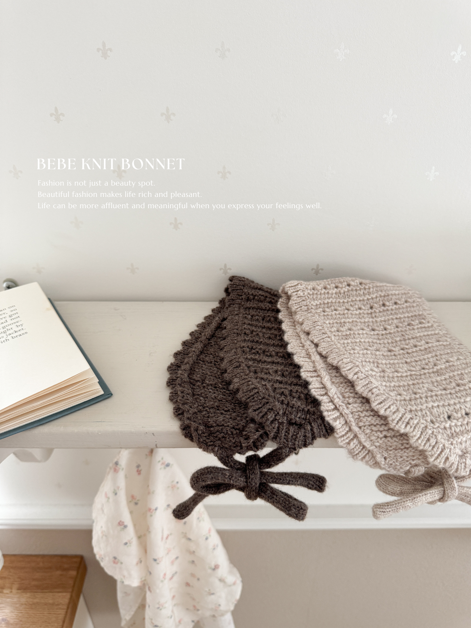 Bebe knit bonnet