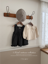 Check frill one-piece