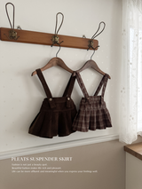 Pleats suspender skirt