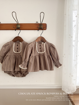Chocolate smock blouse