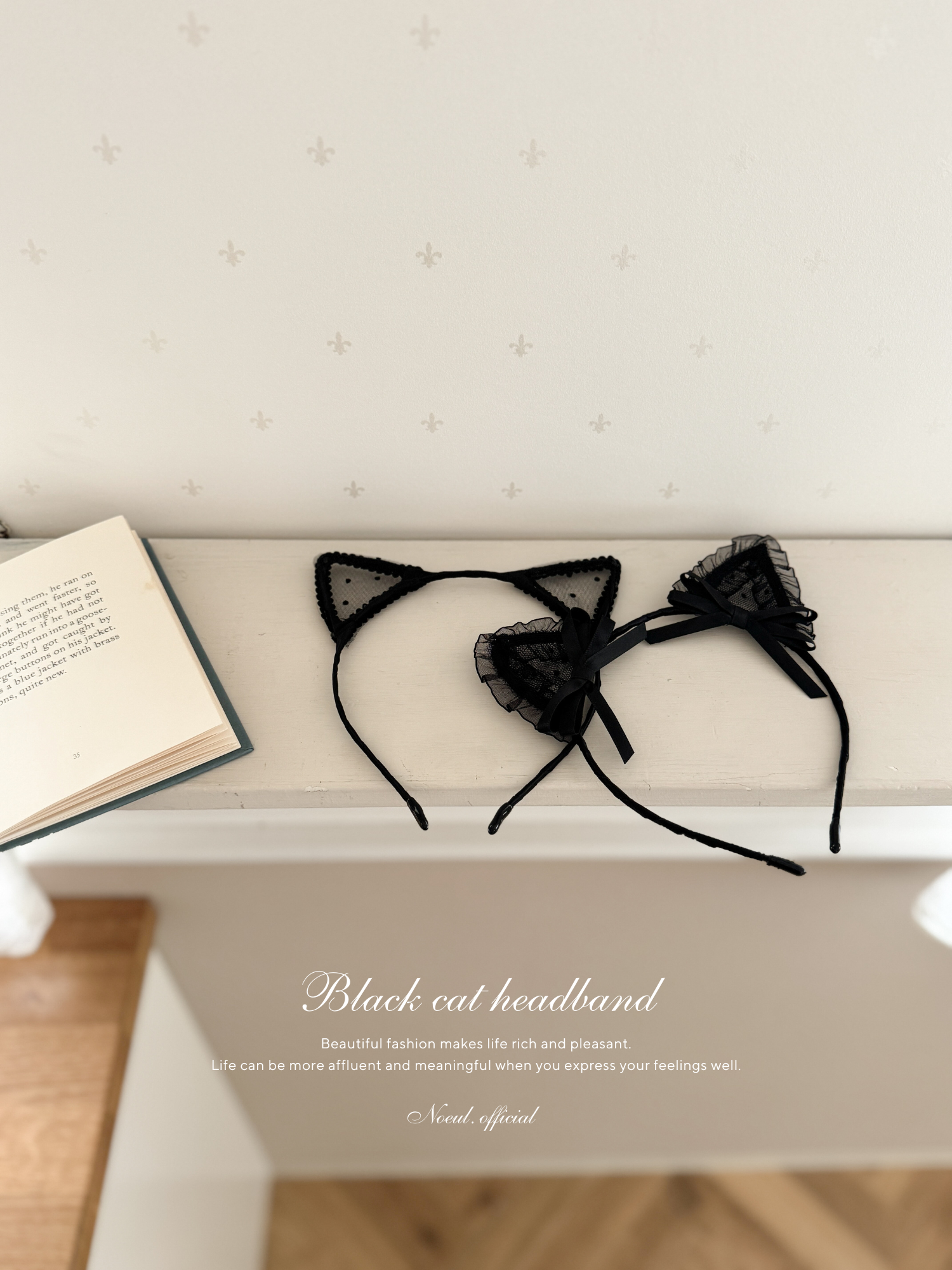 Black cat headband