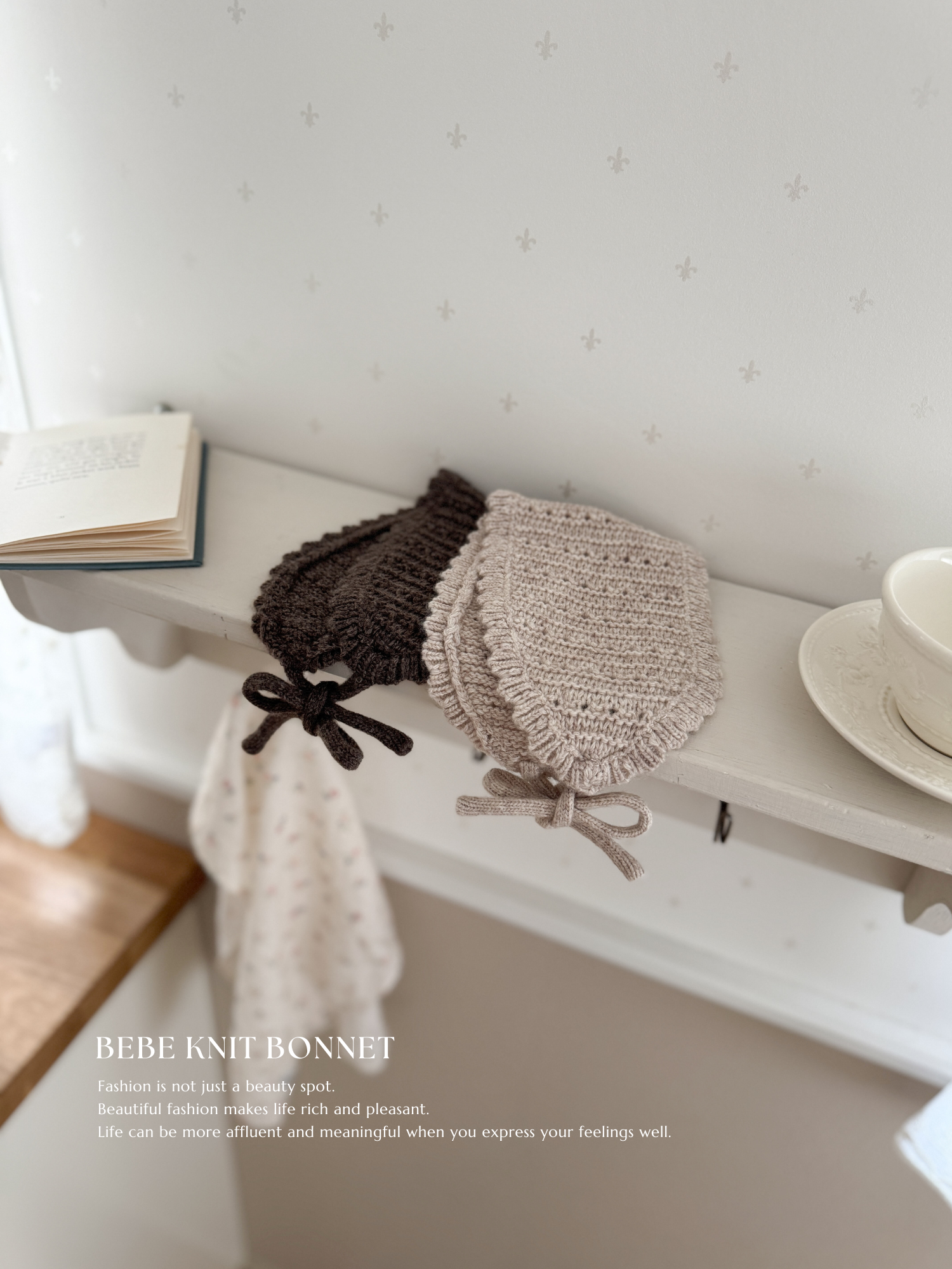 Bebe knit bonnet