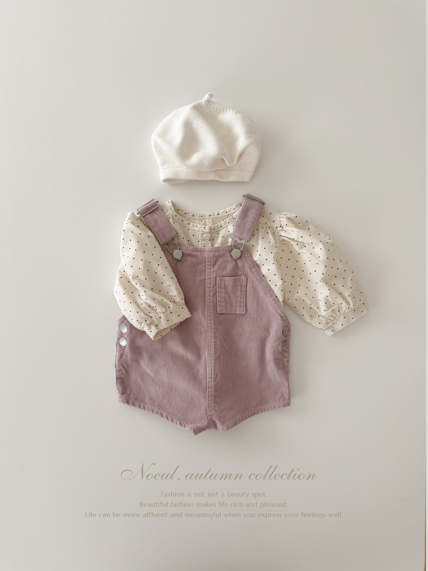 Corduroy berry short overall (normal)