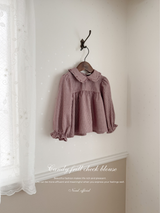 Candy frill check blouse