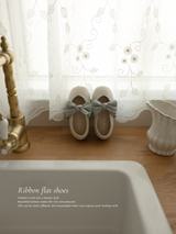 Ribbon flat shoes - Frozen yogurt -