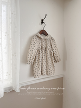 Baba flower corduroy one-piece