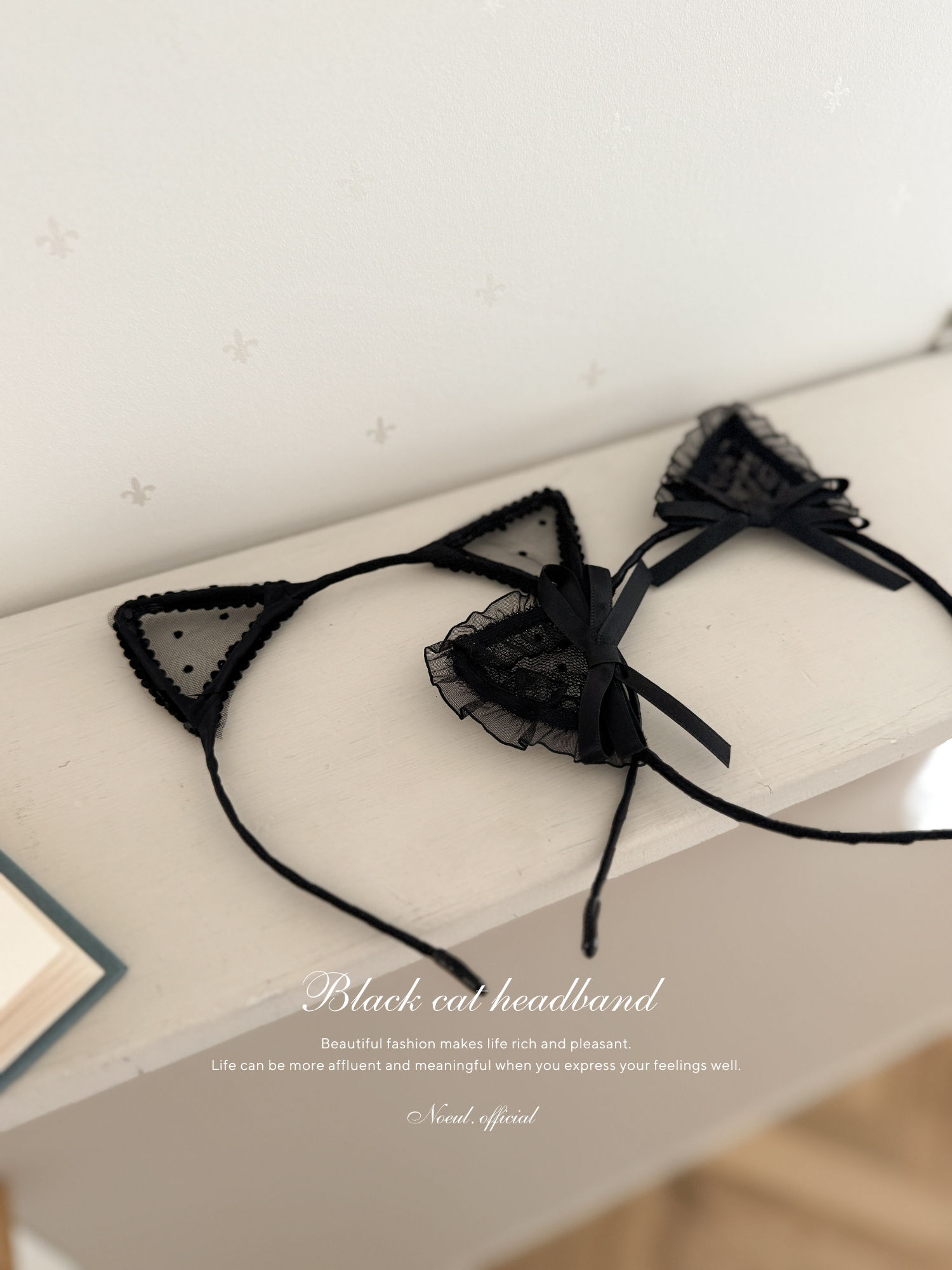 Black cat headband