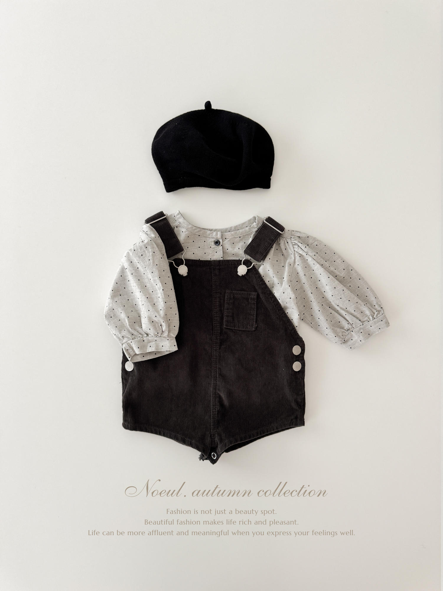 Corduroy berry short overall (normal)