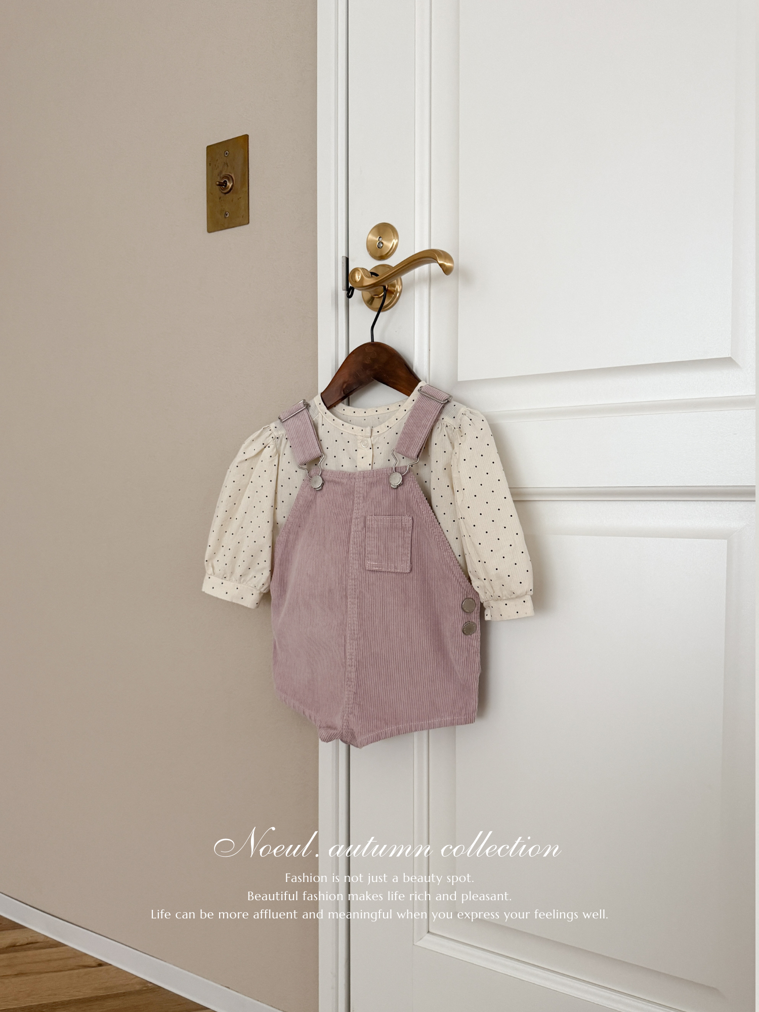 Corduroy berry short overall (normal)