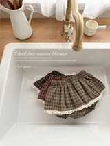 Check lace cancan bloomer