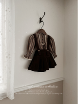 Pleats suspender skirt