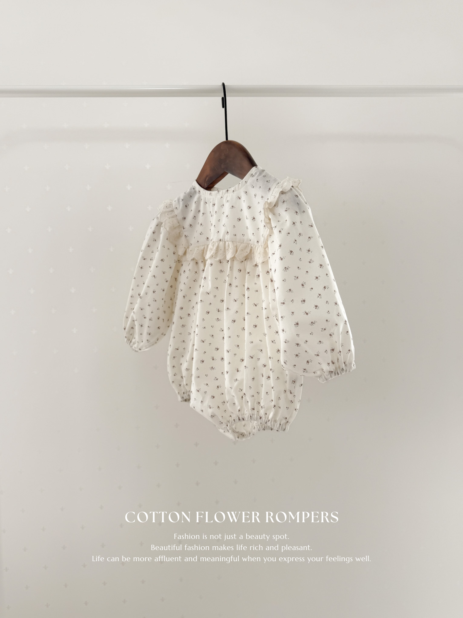 Cotton flower rompers