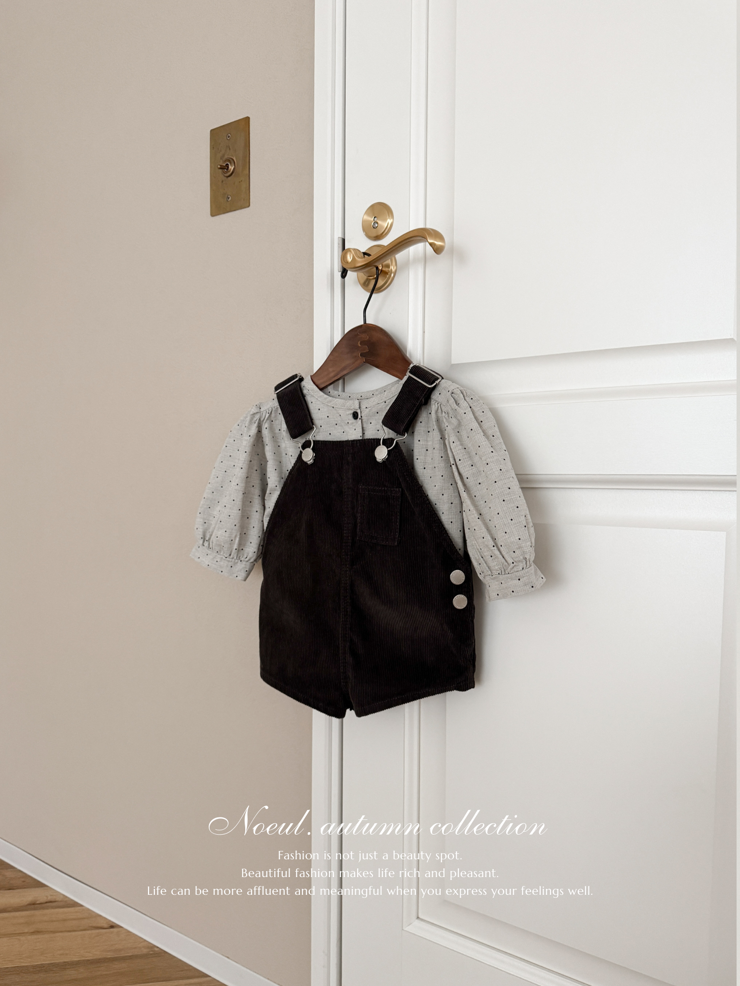Corduroy berry short overall (normal)