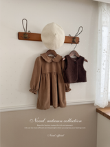 Latte corduroy one-piece