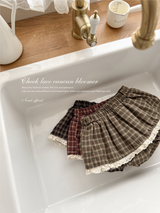 Check lace cancan bloomer