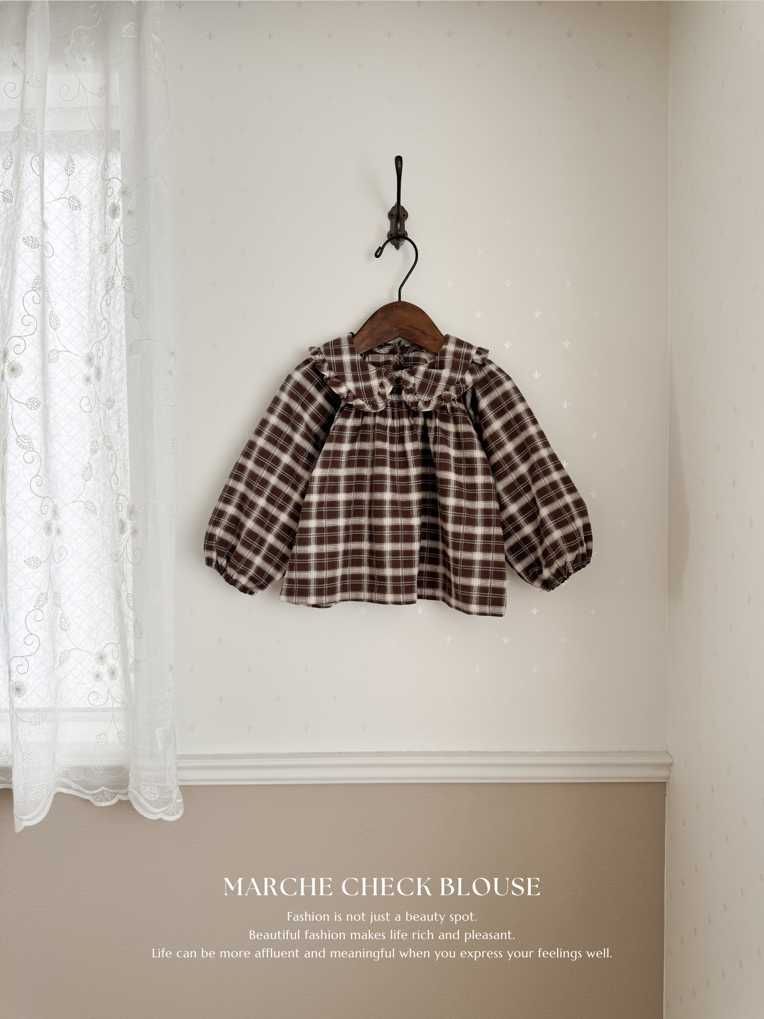 Marche check blouse