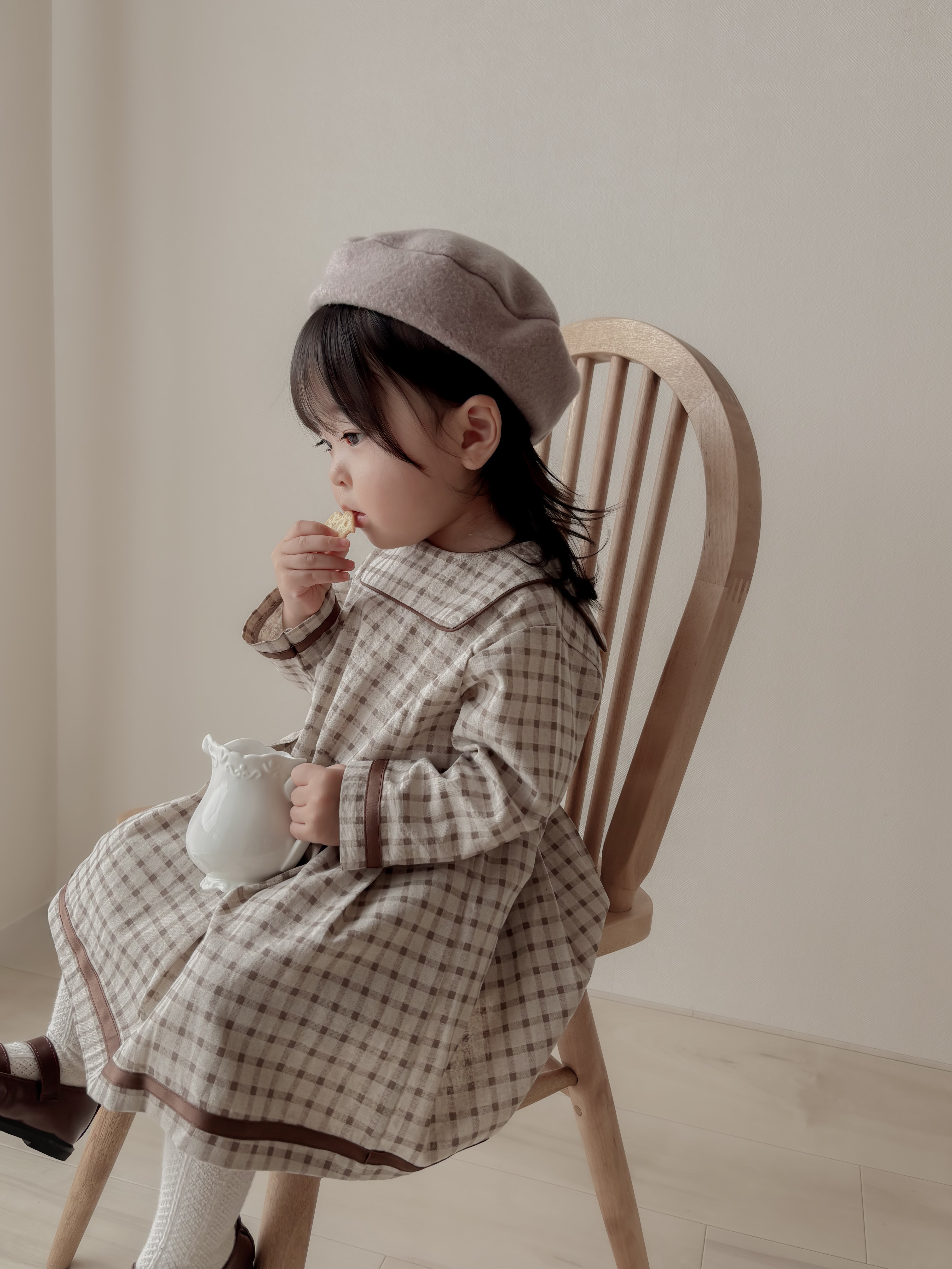 Brunette check one-piece (kids)