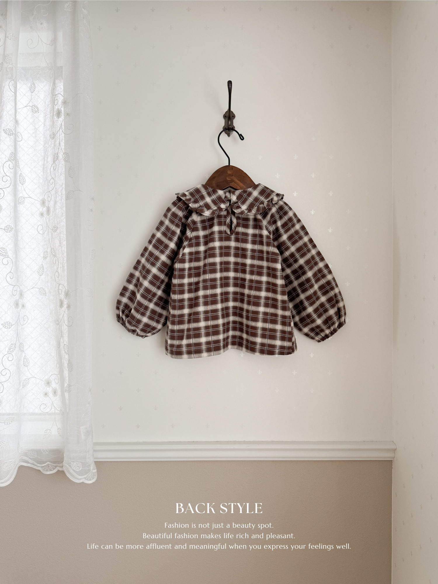 Marche check blouse