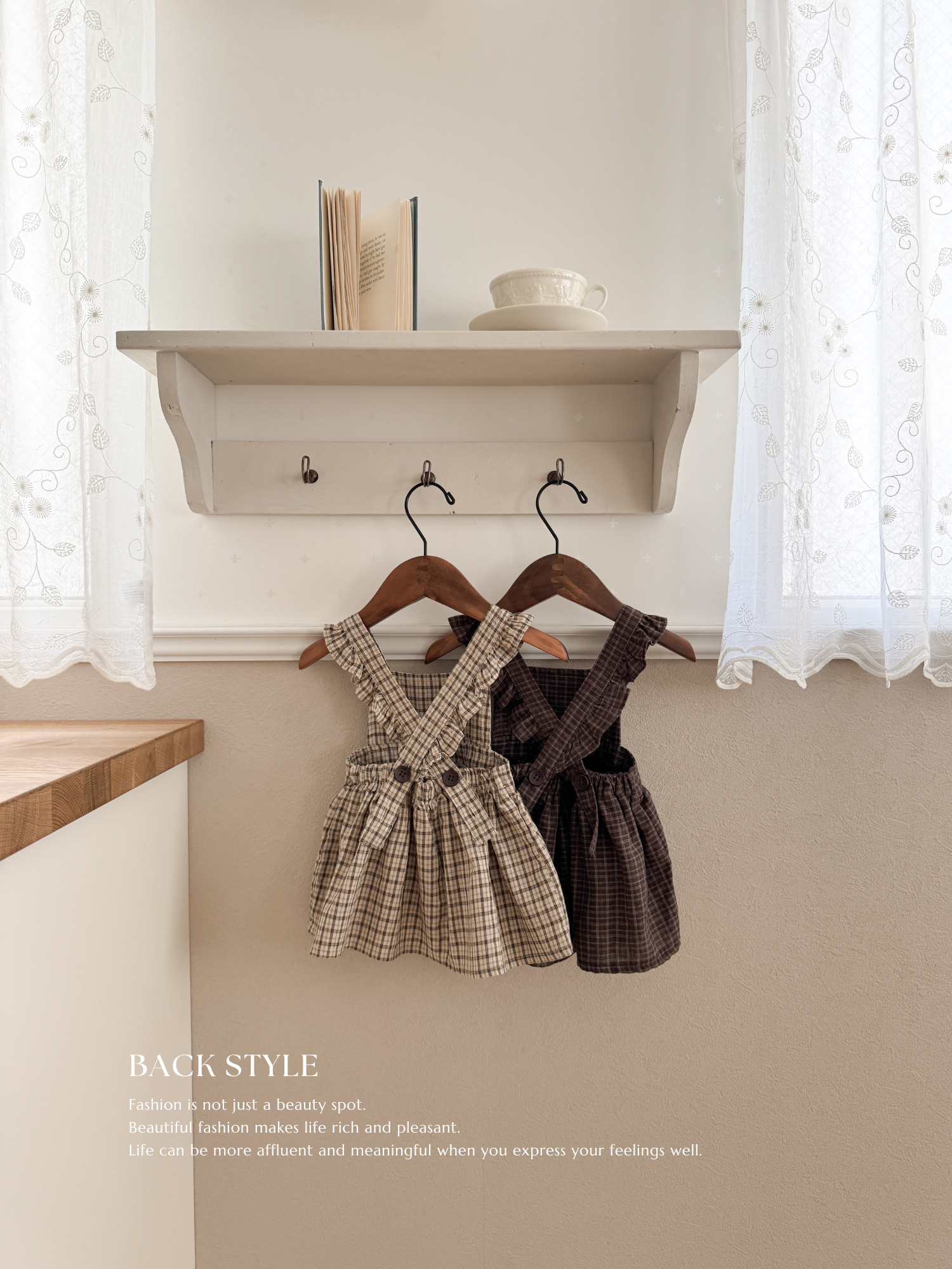Check apron one-piece