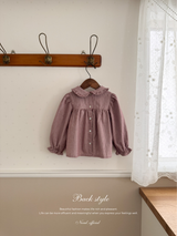 Candy frill check blouse