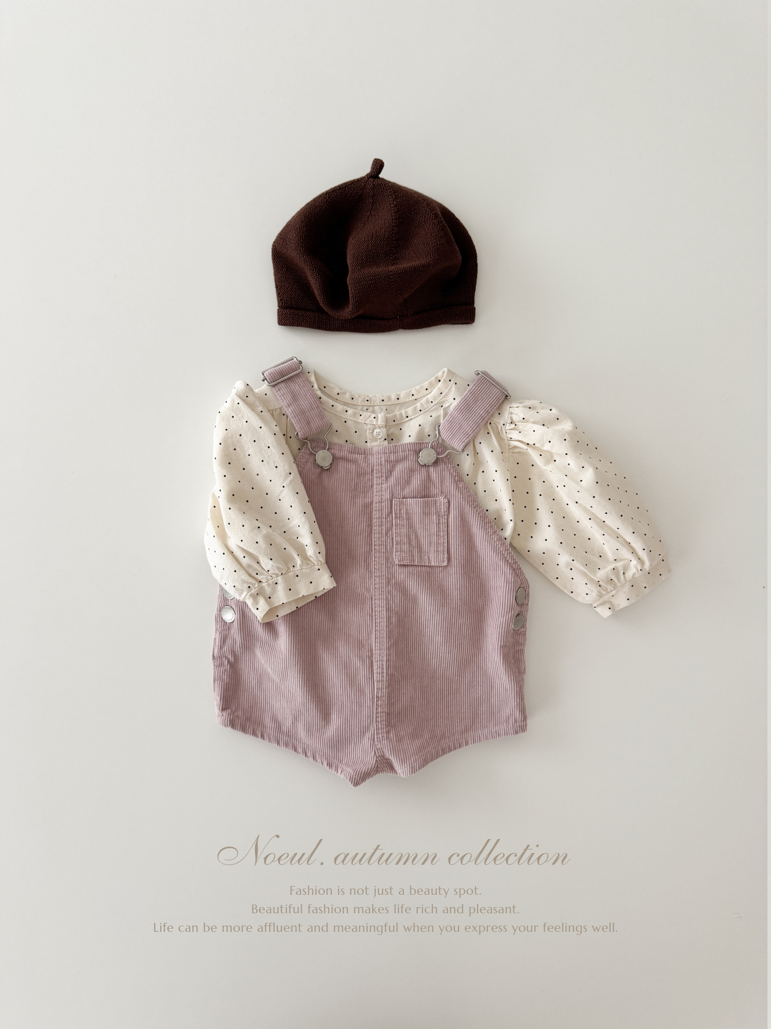 Corduroy berry short overall (normal)