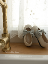 Ribbon flat shoes - Frozen yogurt -
