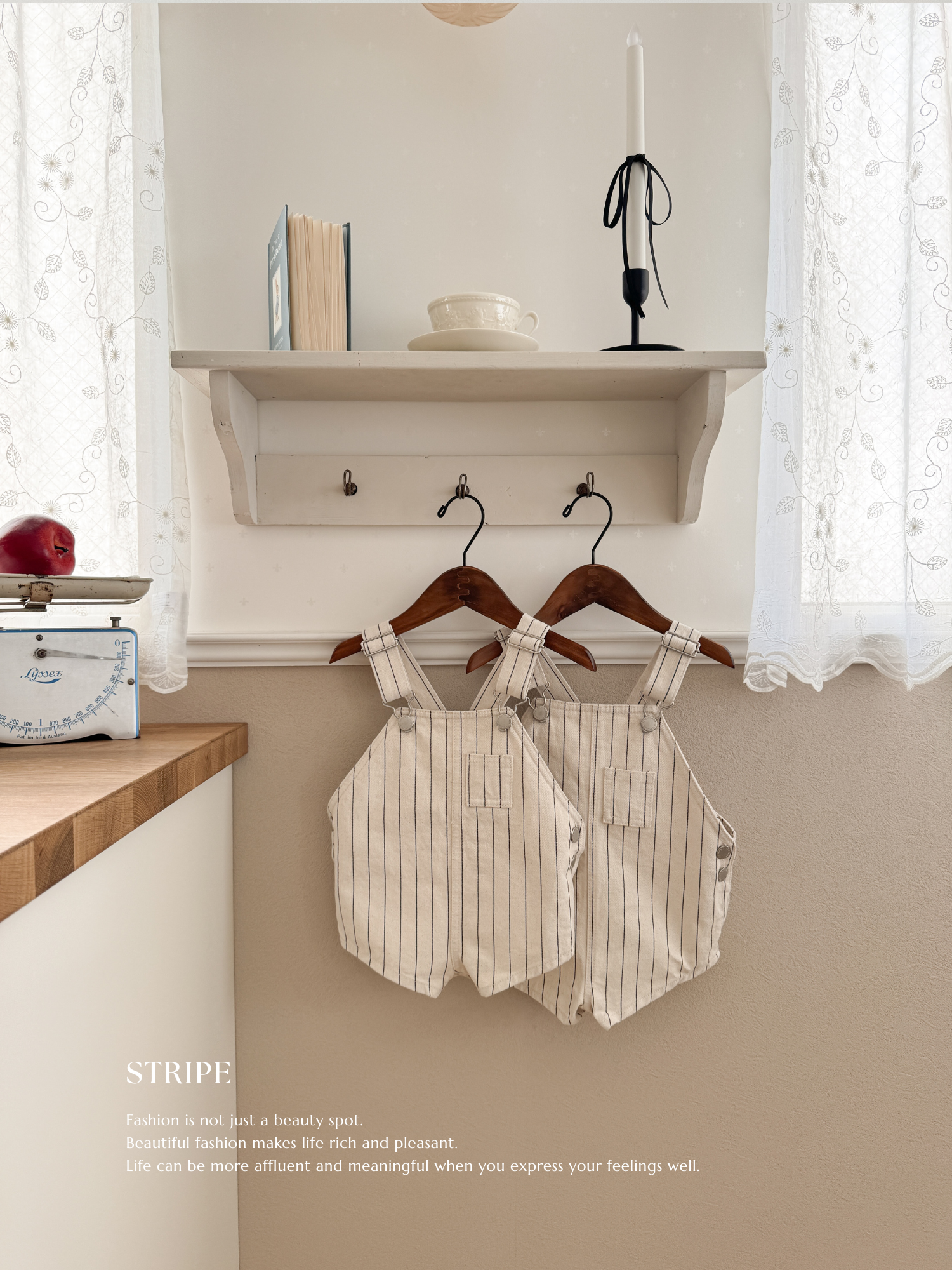Cotton berry short overall (kids)