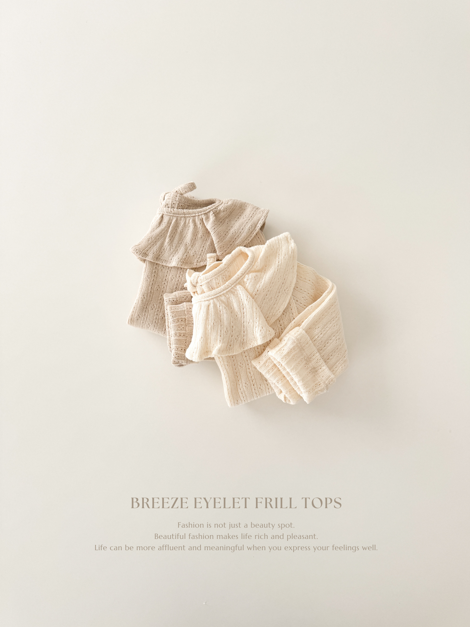 Breeze eyelet frill tops