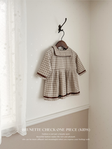 Brunette check one-piece (kids)