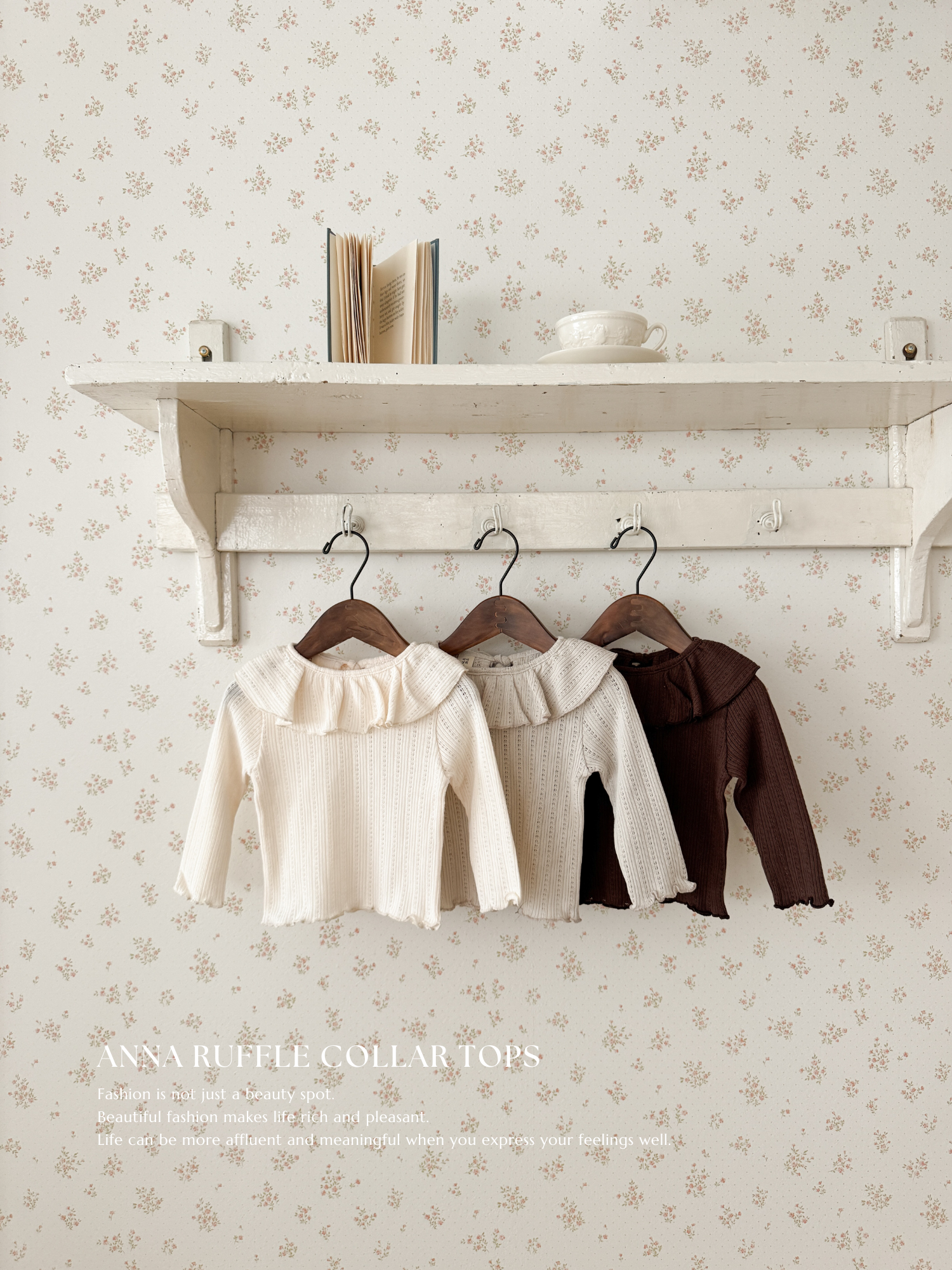 Anna ruffle collar tops