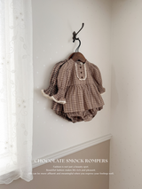 Chocolate smock rompers