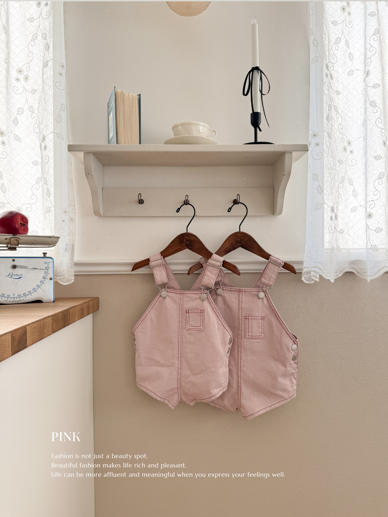 Cotton berry short overall (kids)