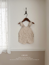 Corduroy berry short overall (flower)