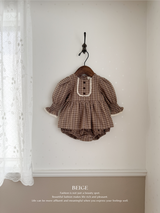 Chocolate smock rompers