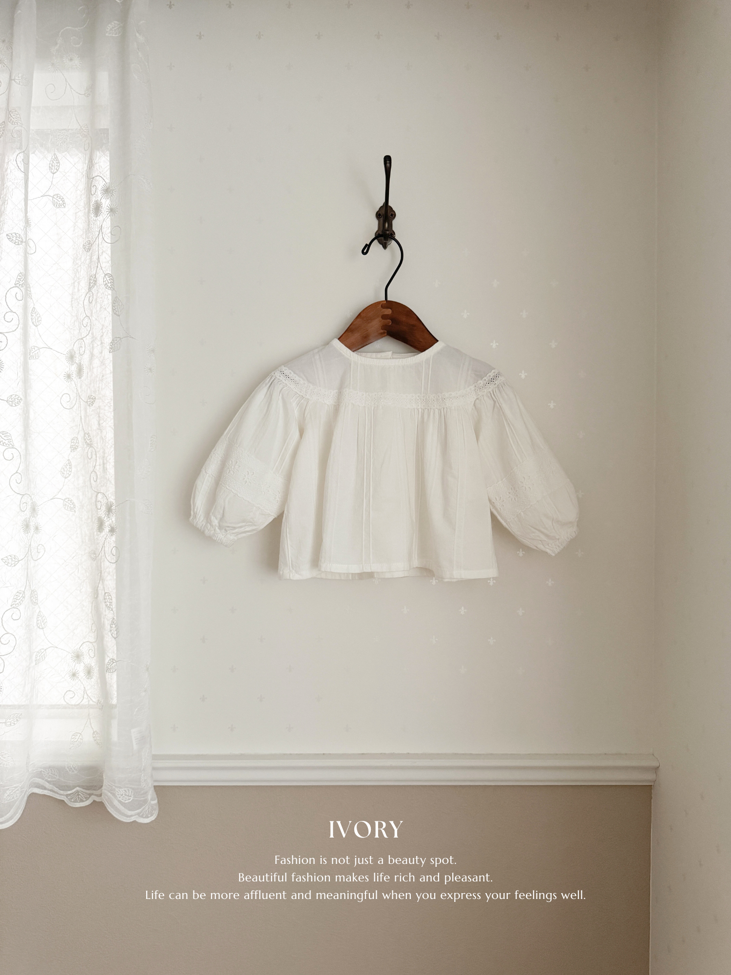Shirring smock blouse