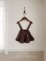 Pleats suspender skirt