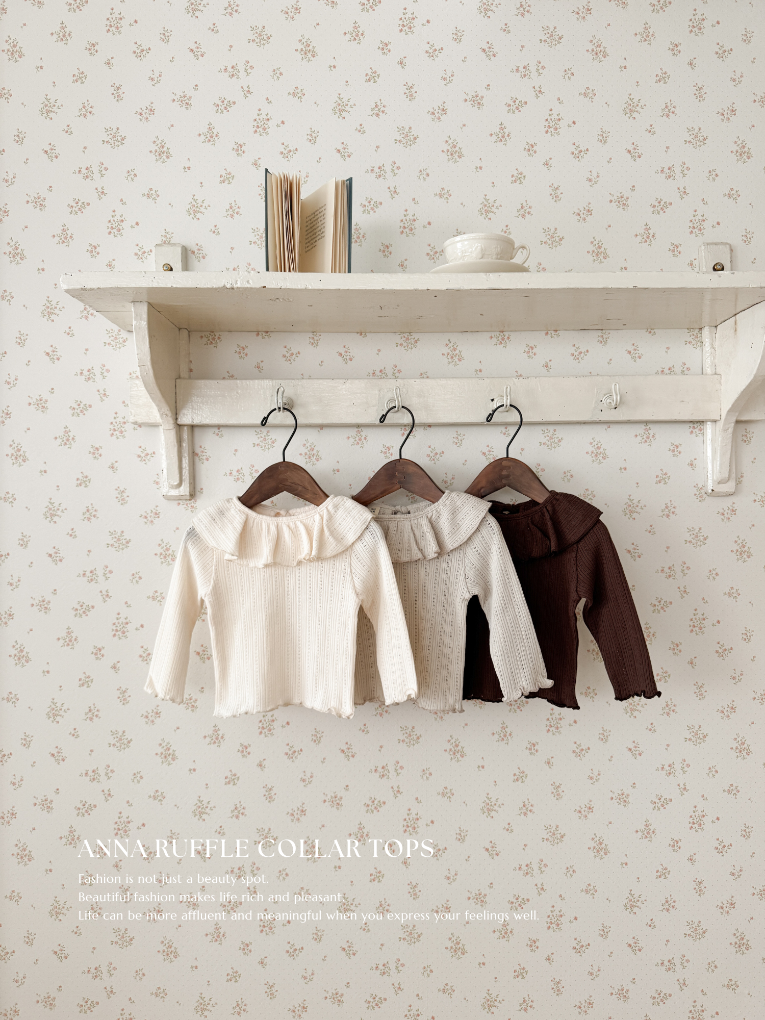 Anna ruffle collar tops