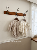 Flower shirring rompers