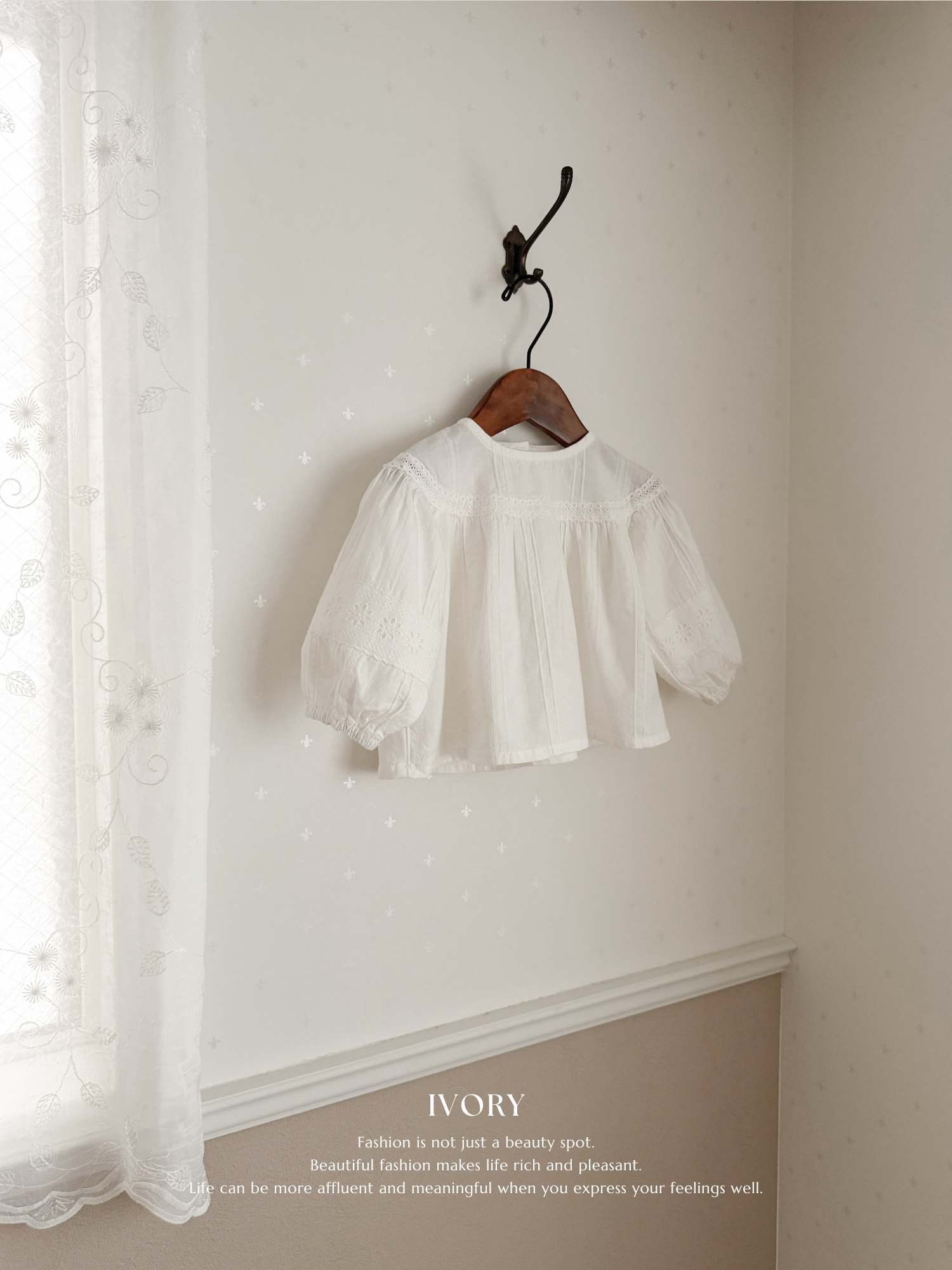 Shirring smock blouse