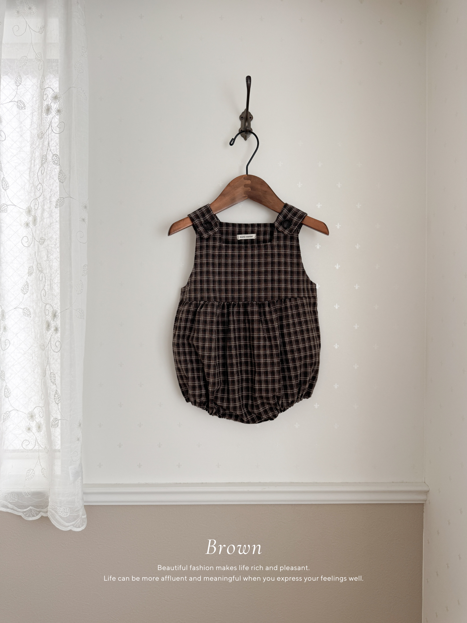 Check suspender rompers