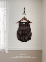 Check suspender rompers