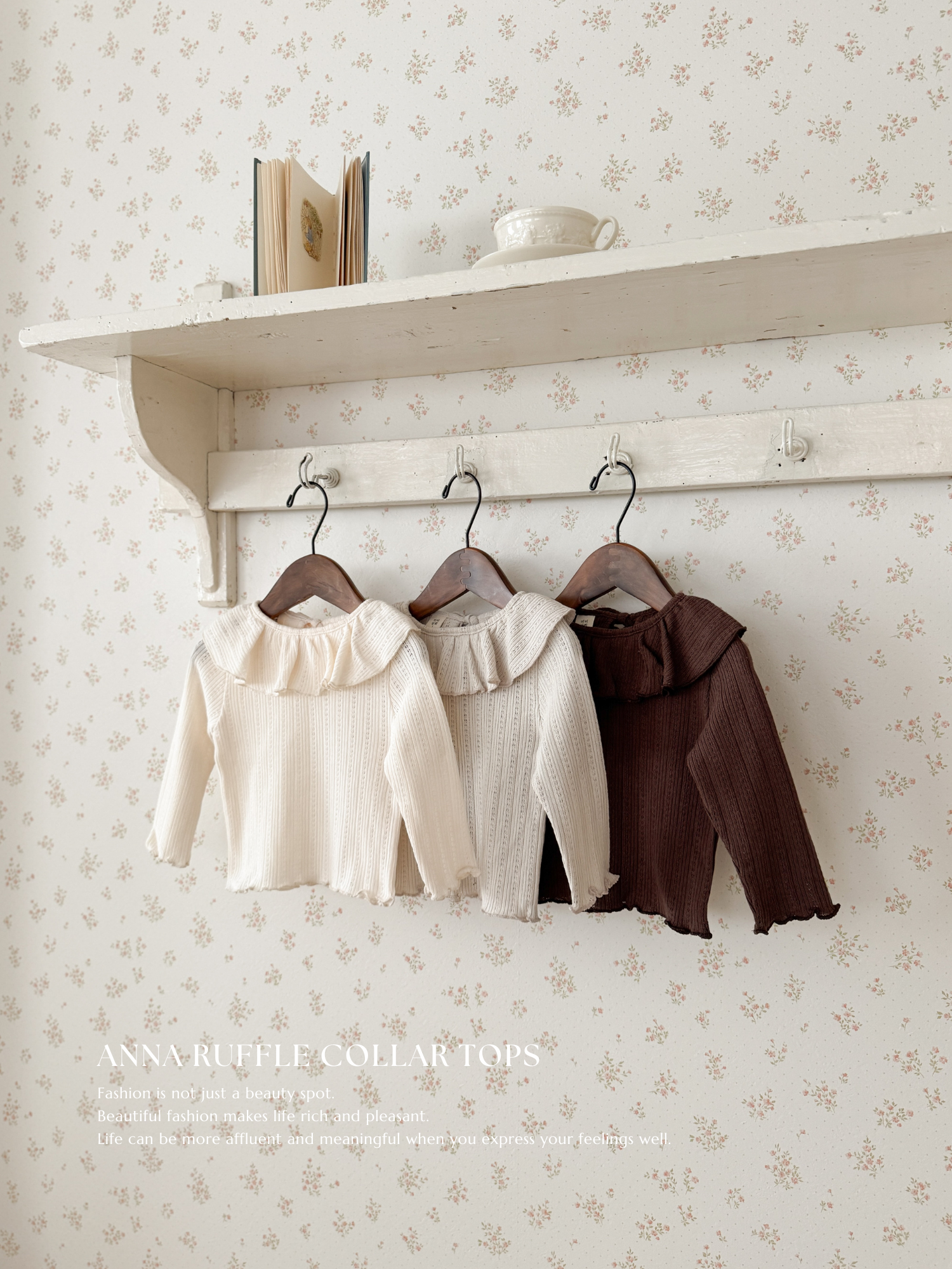 Anna ruffle collar tops