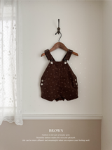 Corduroy berry short overall (flower)