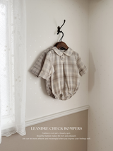 Leandre check rompers