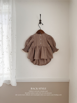 Chocolate smock rompers