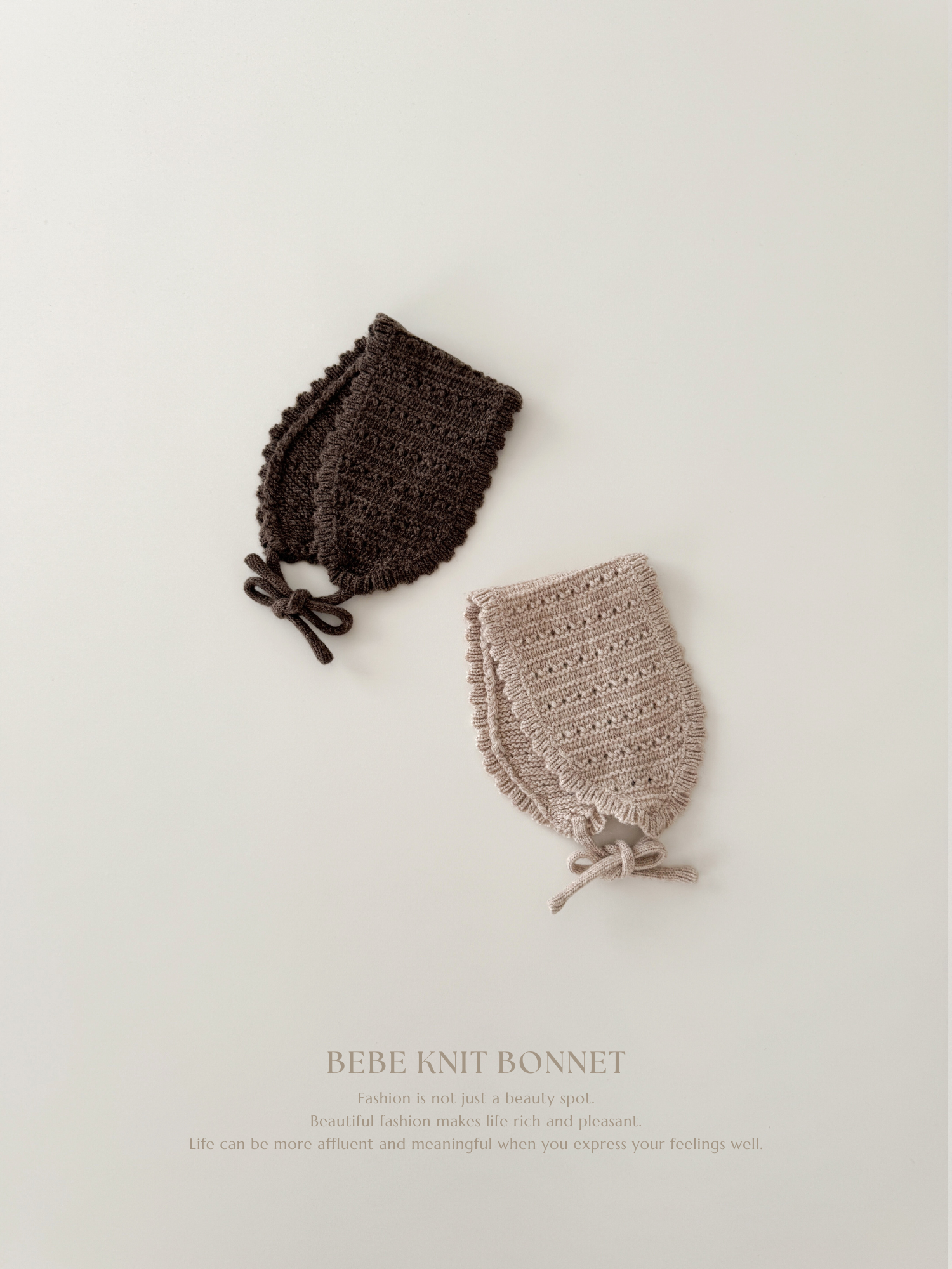 Bebe knit bonnet