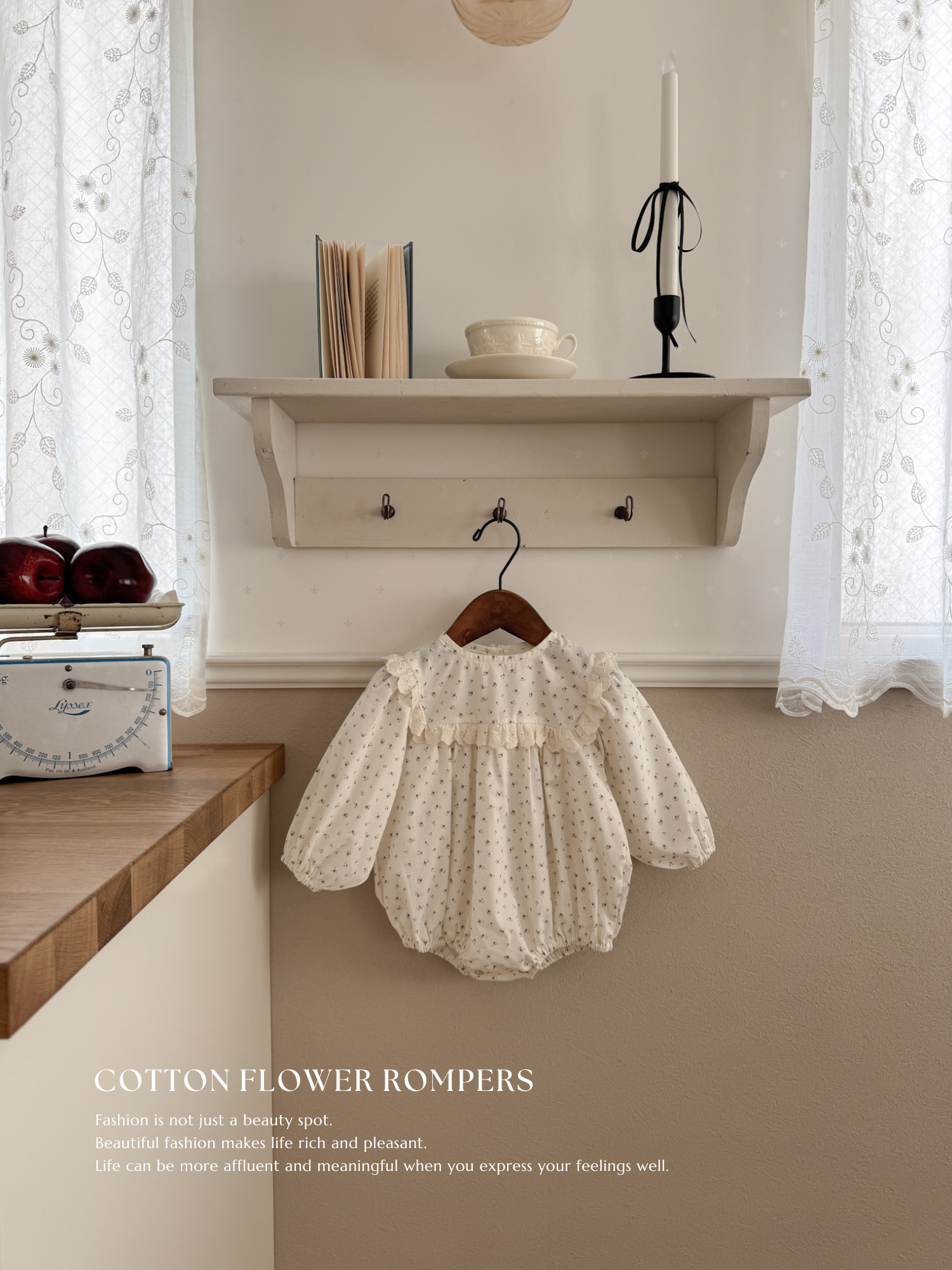 Cotton flower rompers