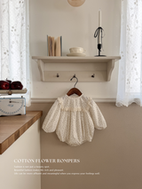Cotton flower rompers