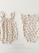 Selena newborn rompers